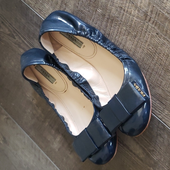 Prada ballerina bow flats size 38.5 - Picture 3 of 12